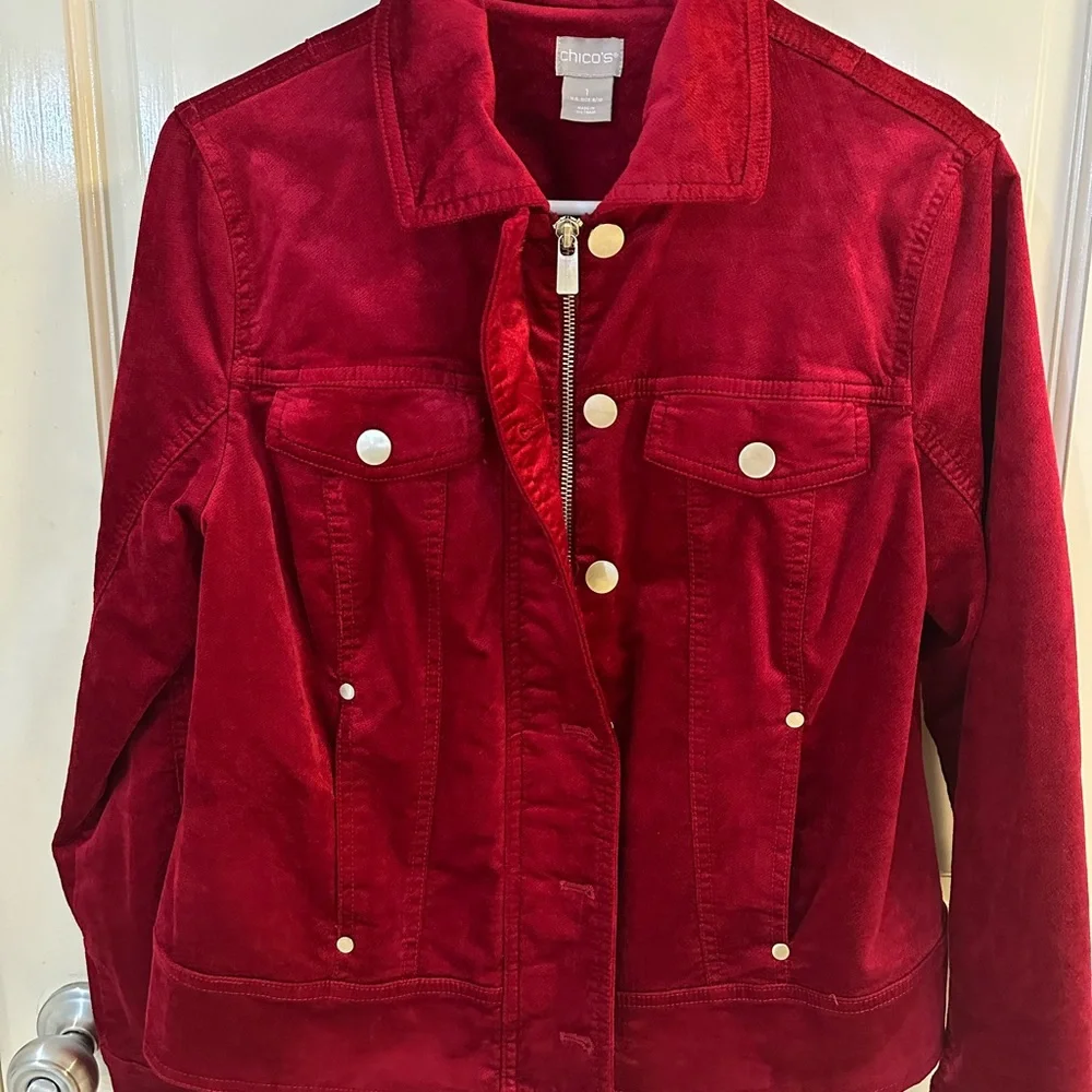 Chico’s Red Jacket - Picture 2 of 6